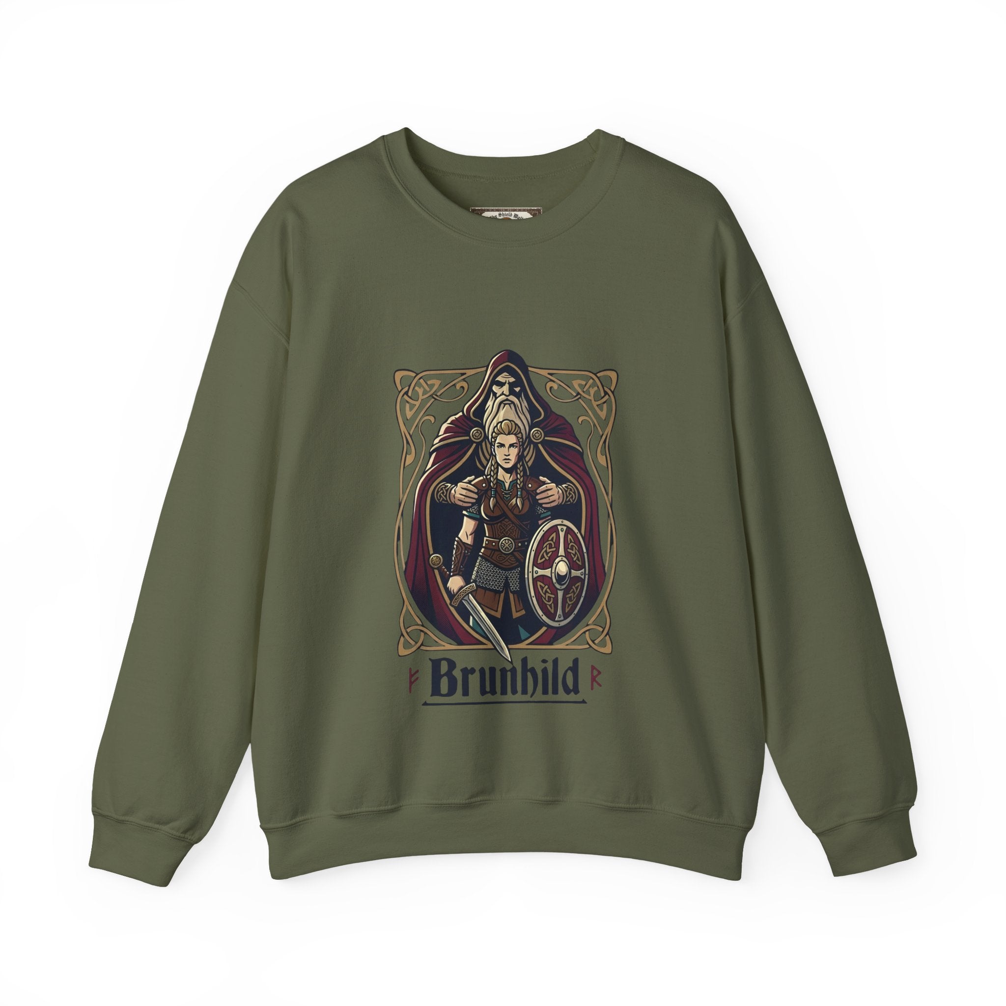 Brunhild Shield Maiden Sweatshirt | Unisex Adult Norse Mythology Top