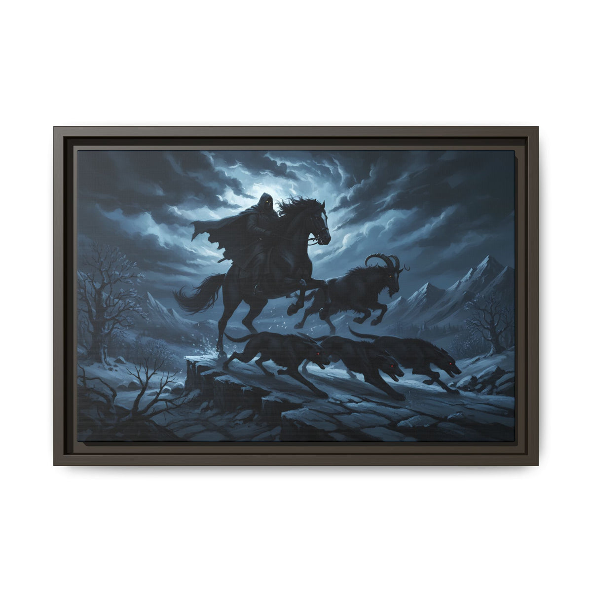 The Wild Hunt — Riders of the Storm Sky | Framed Canvas Print | Heritage Wall Art