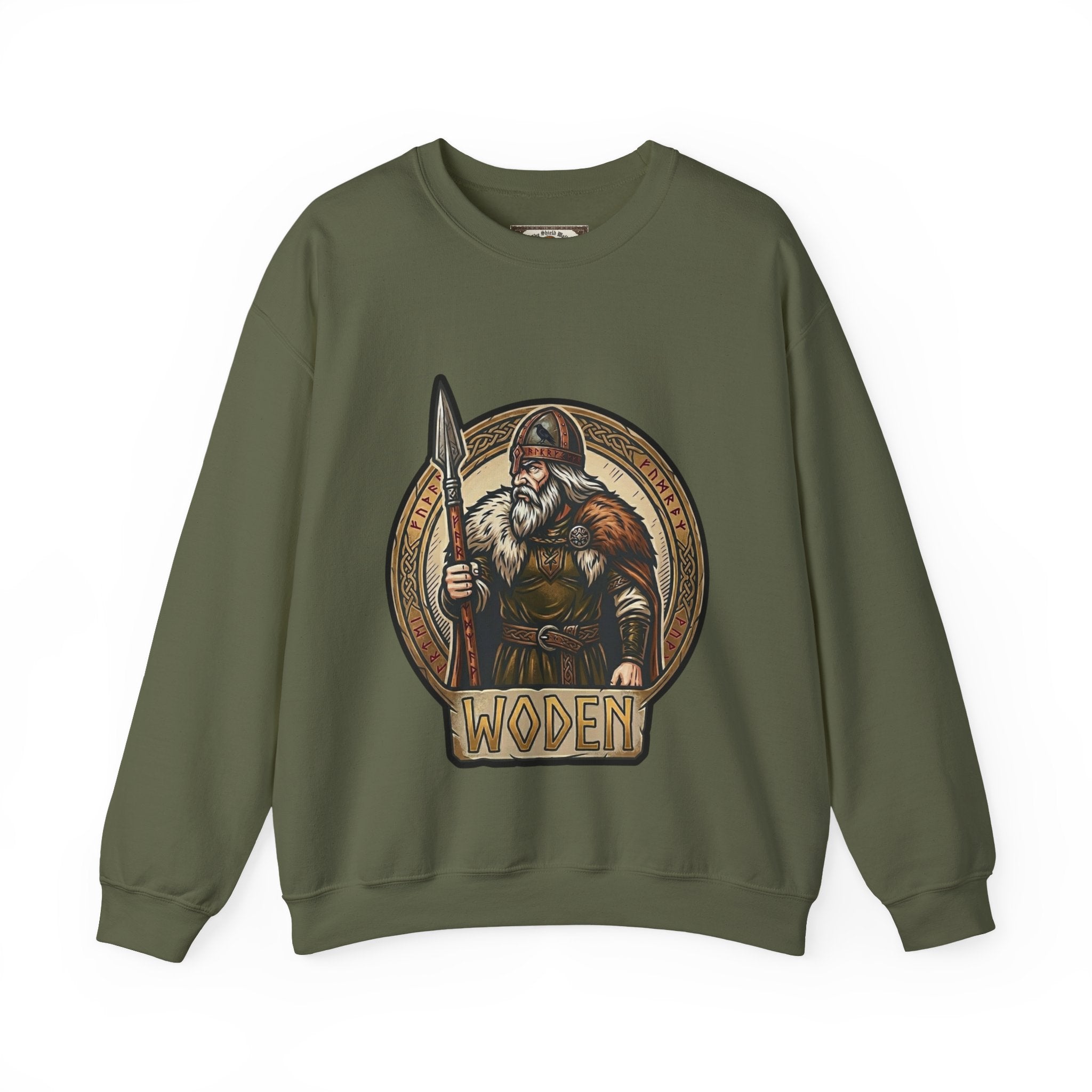 Woden Crewneck Sweatshirt | Unisex Anglo-Saxon Odin Mythology Sweater