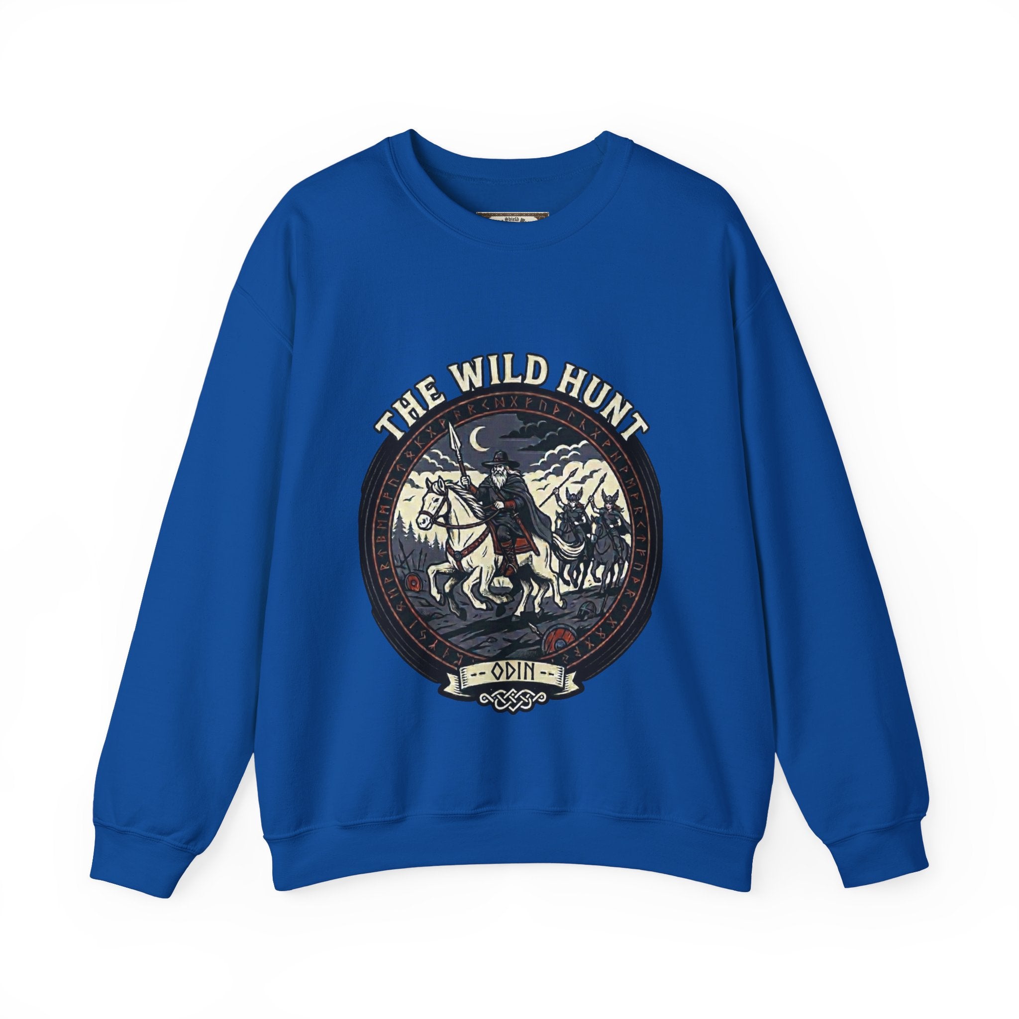 The Wild Hunt Unisex Sweatshirt – Odin on Sleipnir Norse Mythology Crewneck