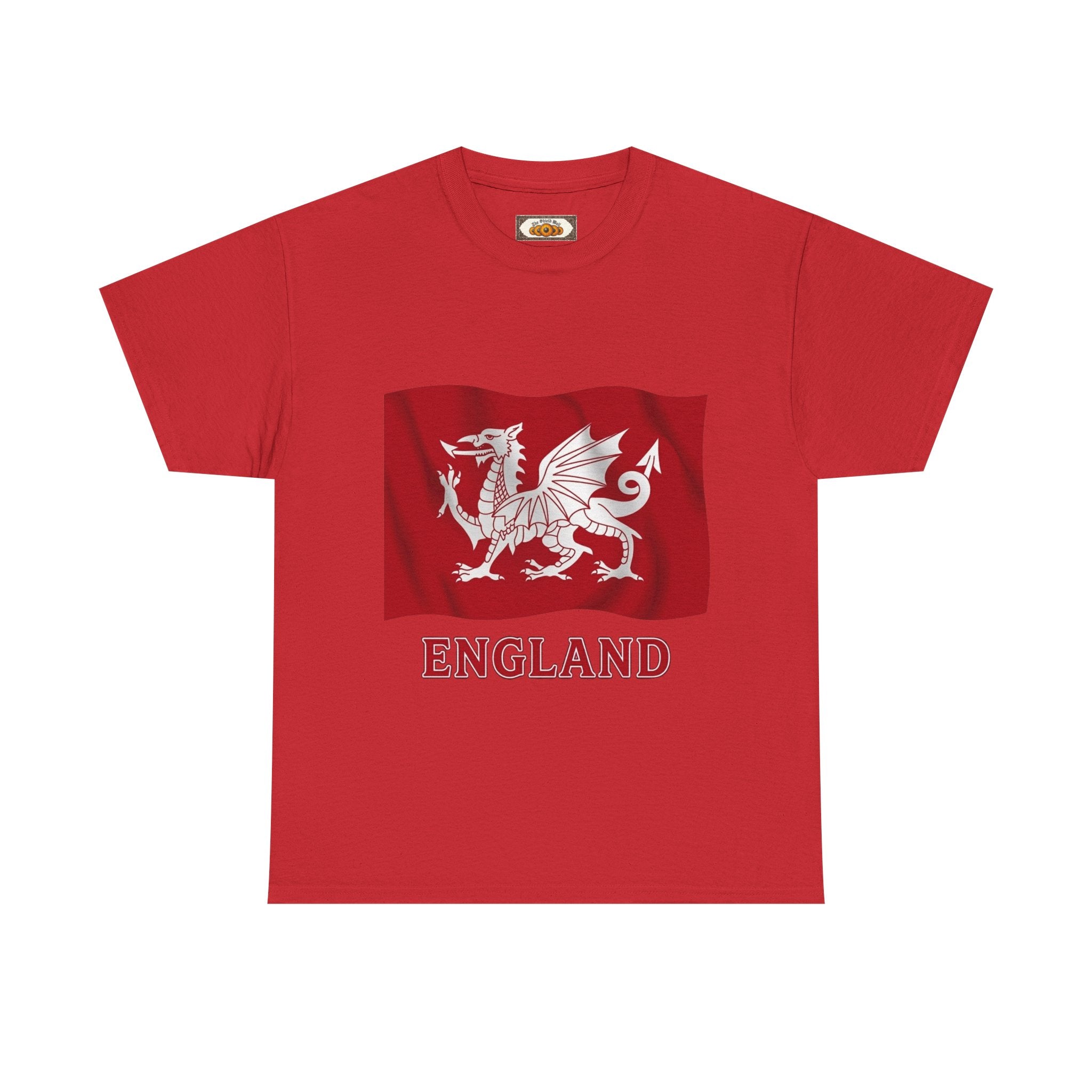 Anglo-Saxon White Dragon Flag T-Shirt | Unisex Historical Cotton Tee