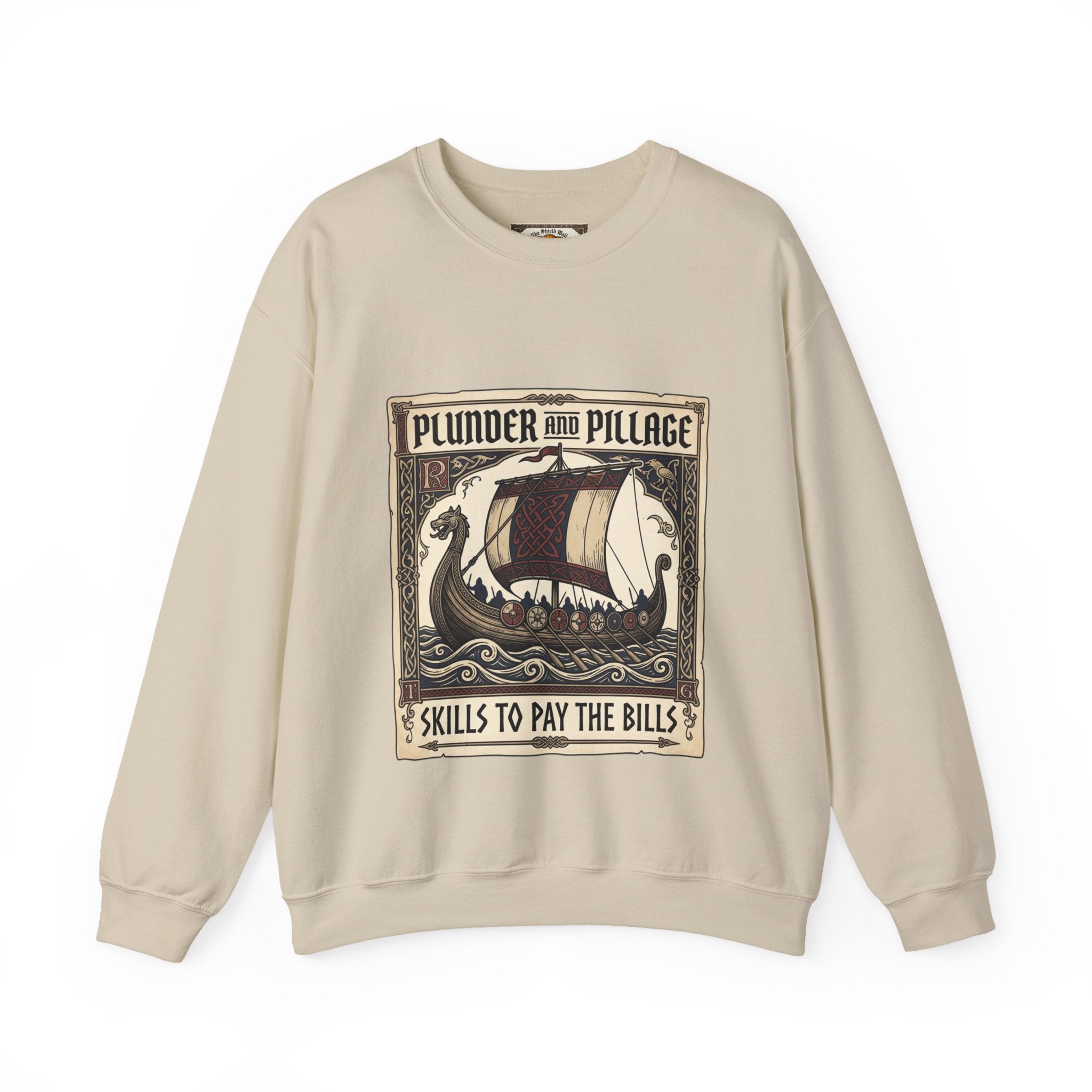 Viking Plunder & Pillage Crewneck Sweatshirt | Unisex Adult Norse Humour | S–2XL