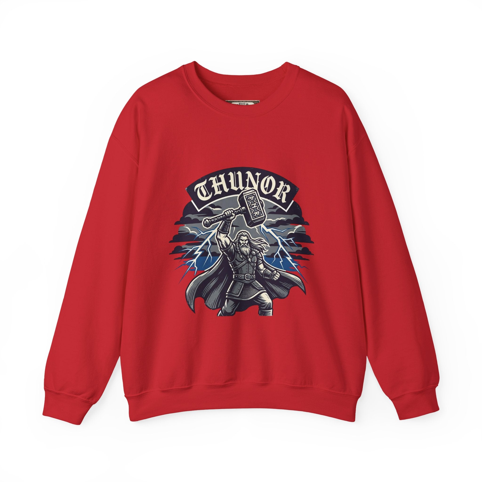 Thunor 'The Thunderer' Sweatshirt — Anglo-Saxon God of Thunder Design