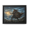 Shield Maiden of the Sagas — Viking Warrior Framed Canvas Print | Heritage Clothing