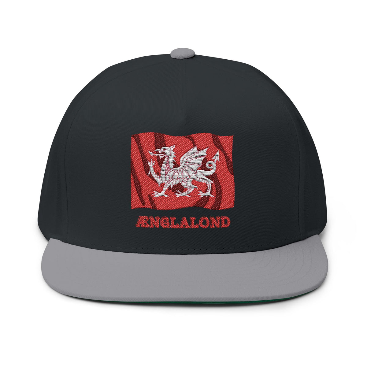 Ænglalond — White Dragon Wavy Flag Snapback Cap | Heritage Accessory