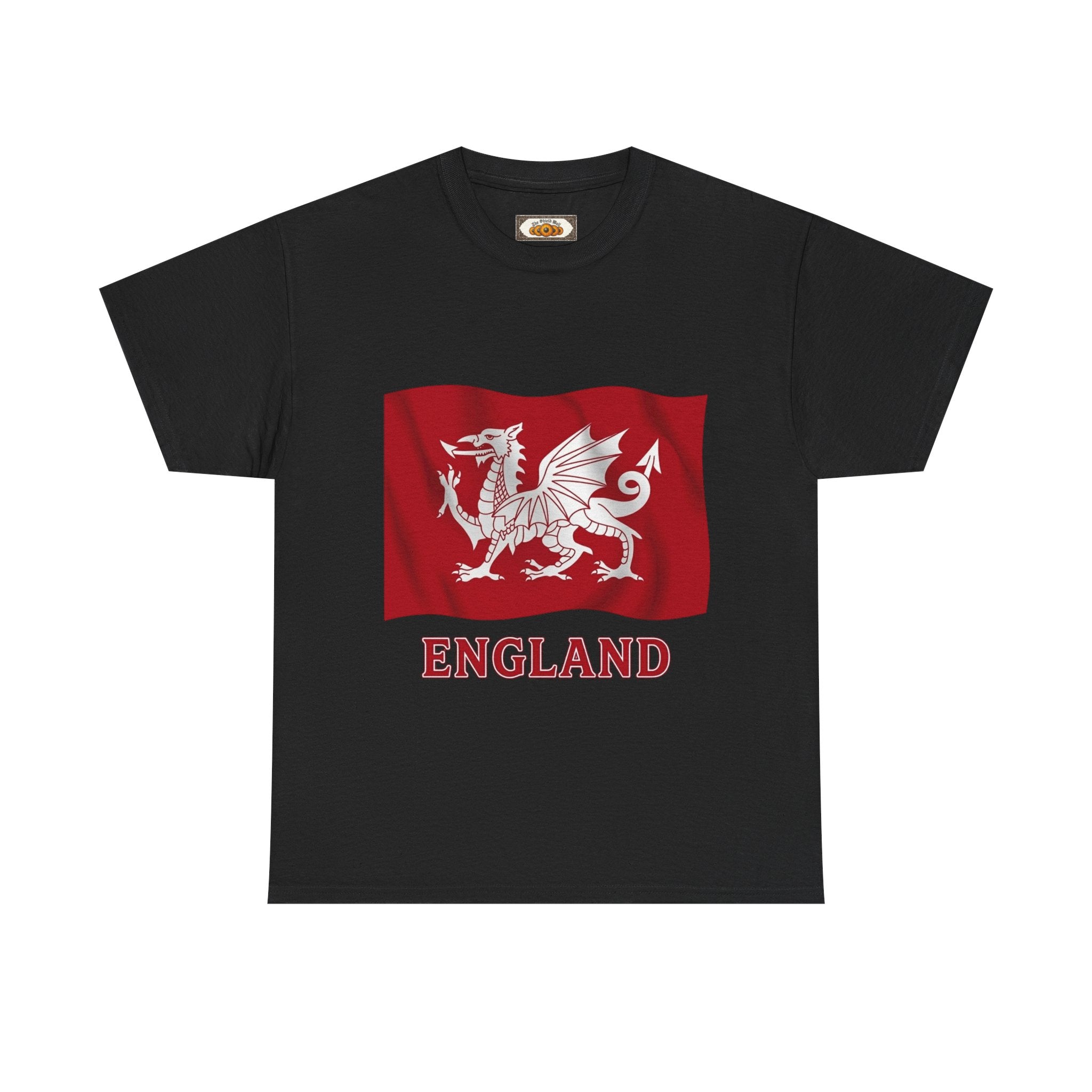 Anglo-Saxon White Dragon Flag T-Shirt | Unisex Historical Cotton Tee