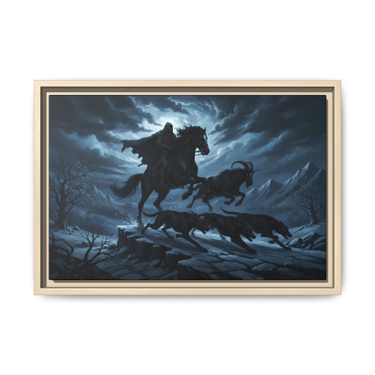 The Wild Hunt — Riders of the Storm Sky | Framed Canvas Print | Heritage Wall Art