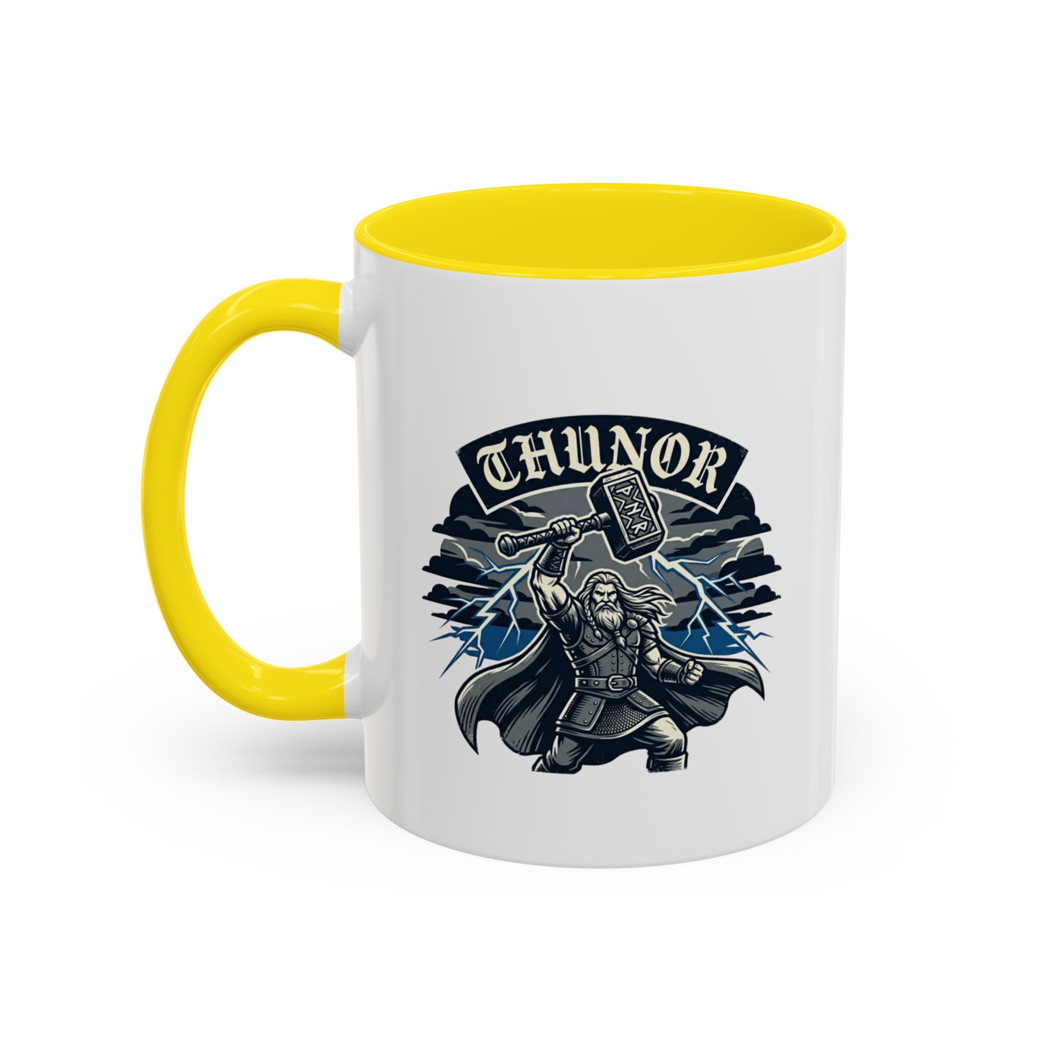 Thunor — Anglo-Saxon Thunder God 11oz Accent Mug | Norse History Gift