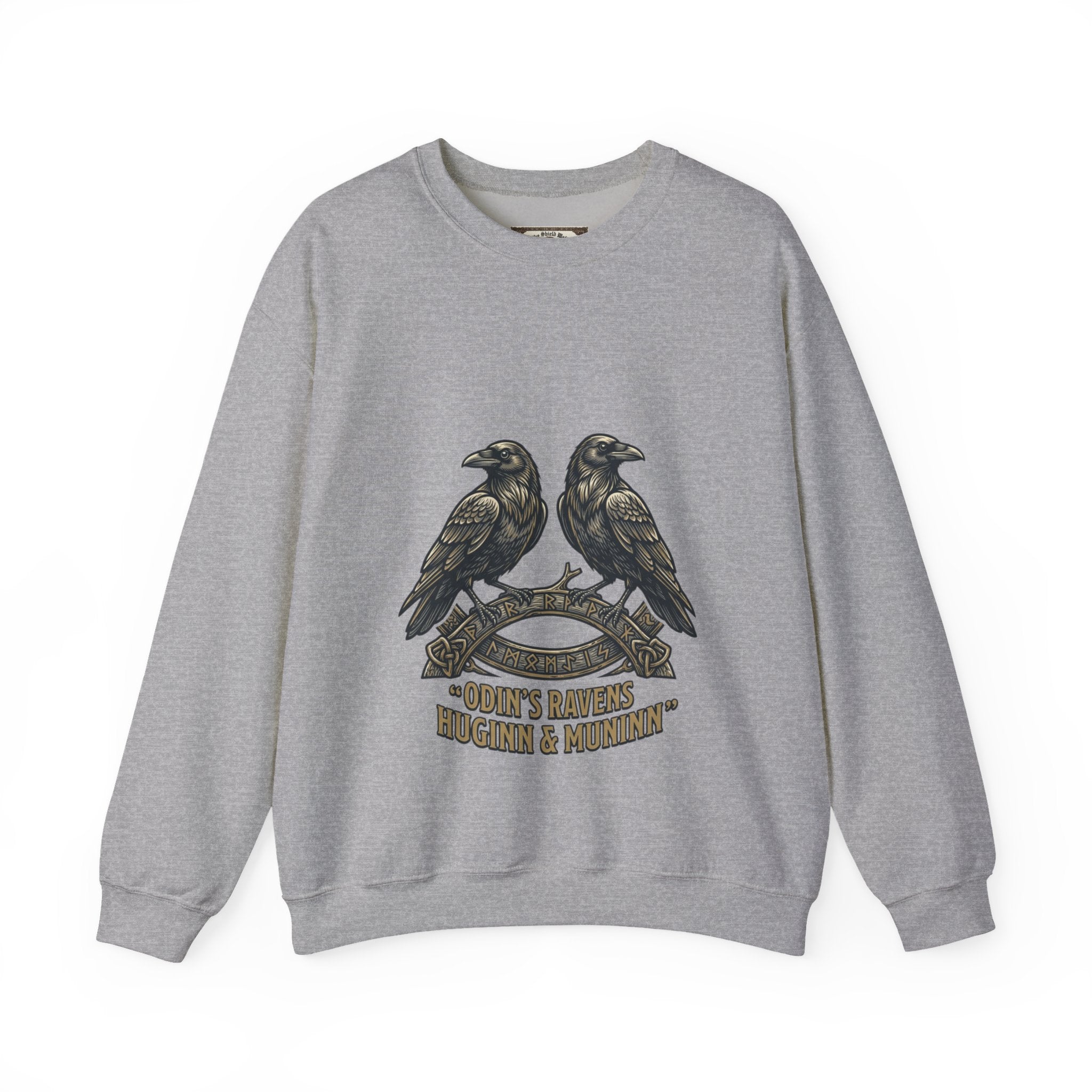 Odin's Ravens Huginn & Muninn Unisex Crewneck Sweatshirt — Norse Mythology Gift