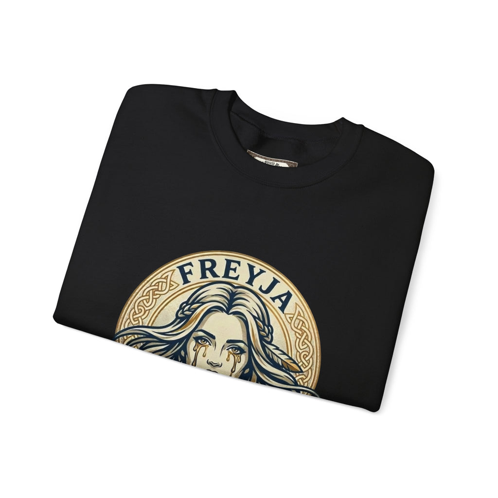 Freyja Tears of Gold Unisex Norse Goddess Sweatshirt – Adult Viking Mythology Top