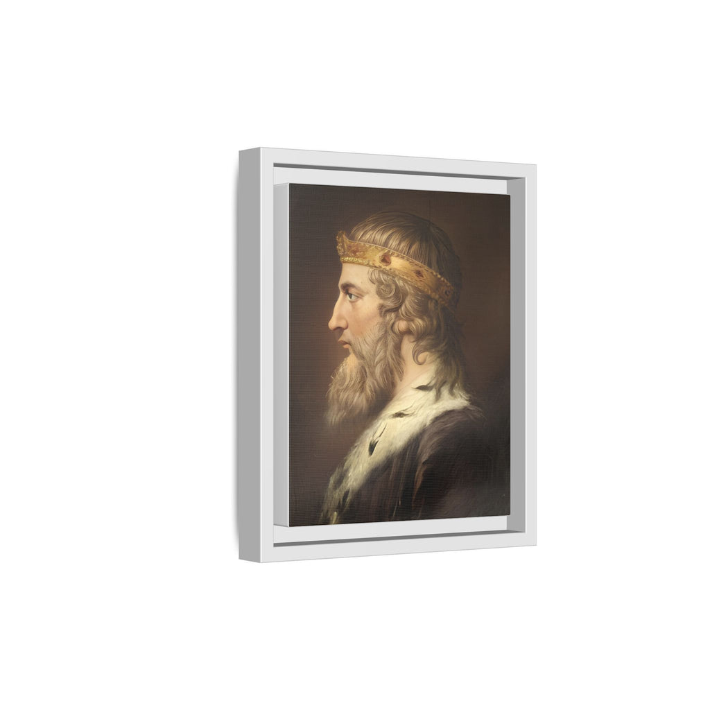 Alfred the Great Framed Canvas Print | 8×10" Matte Portrait Wall Art