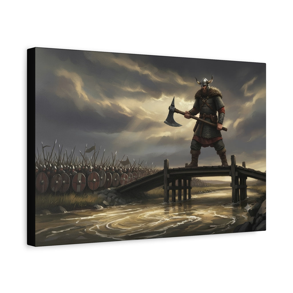 The Lone Axeman of Stamford Bridge — Unframed 1066 Viking Canvas Print | Heritage Clothing
