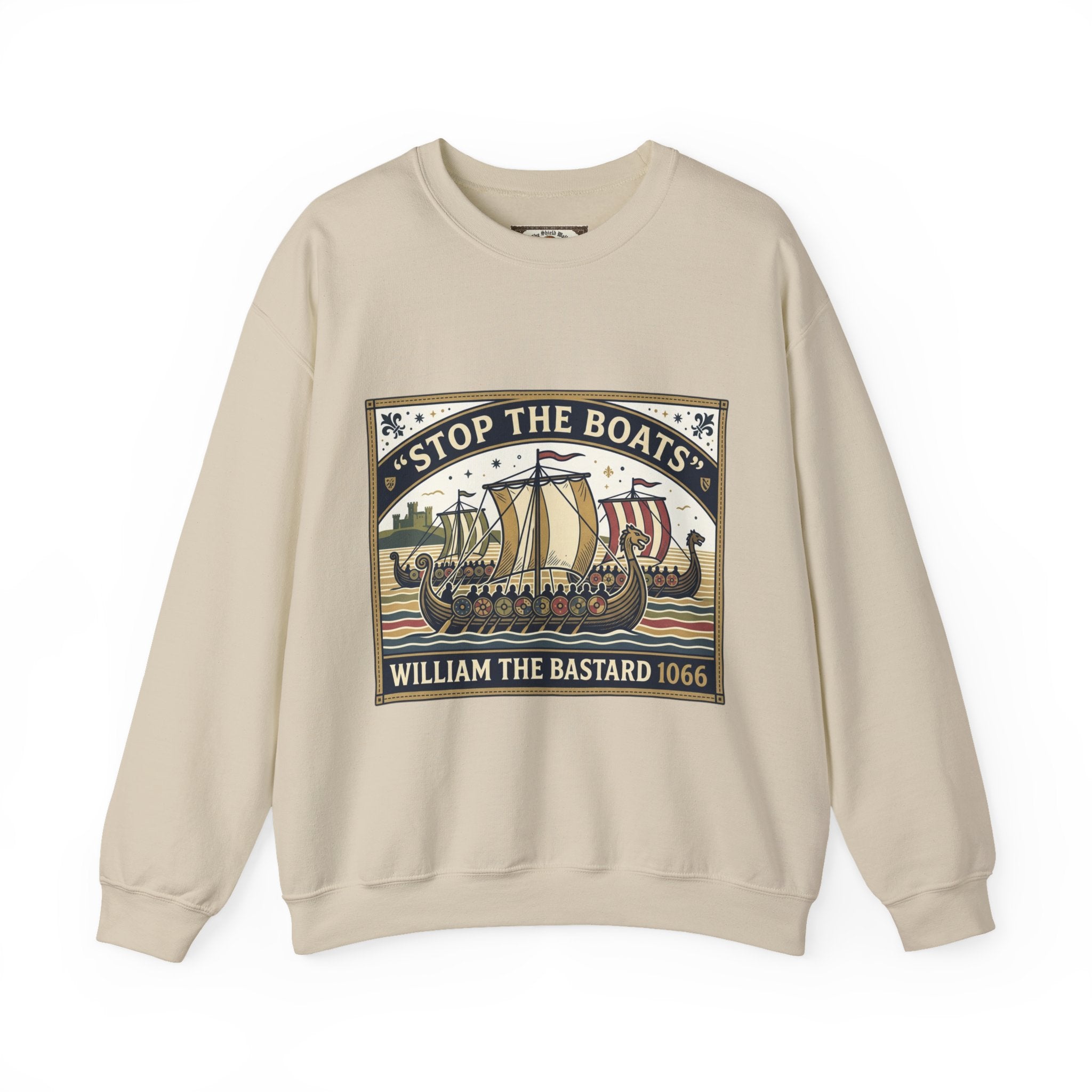 Stop the Boats — The Norman Conquest 1066 Crewneck Sweatshirt