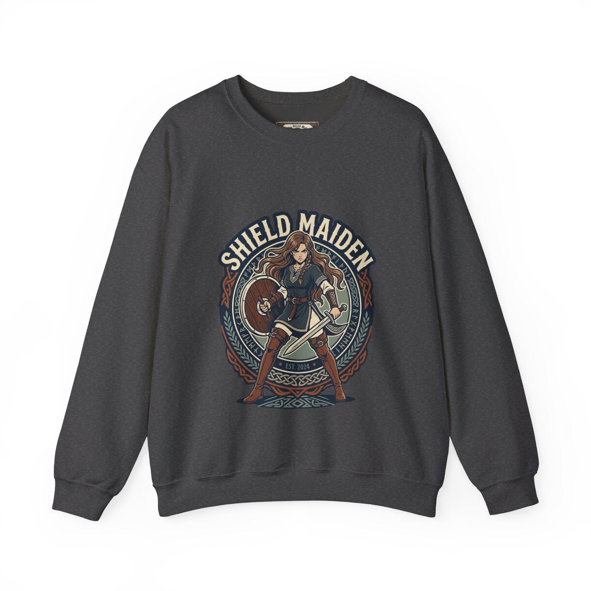 Shield Maiden Crewneck Sweatshirt | Unisex Viking Heritage Apparel