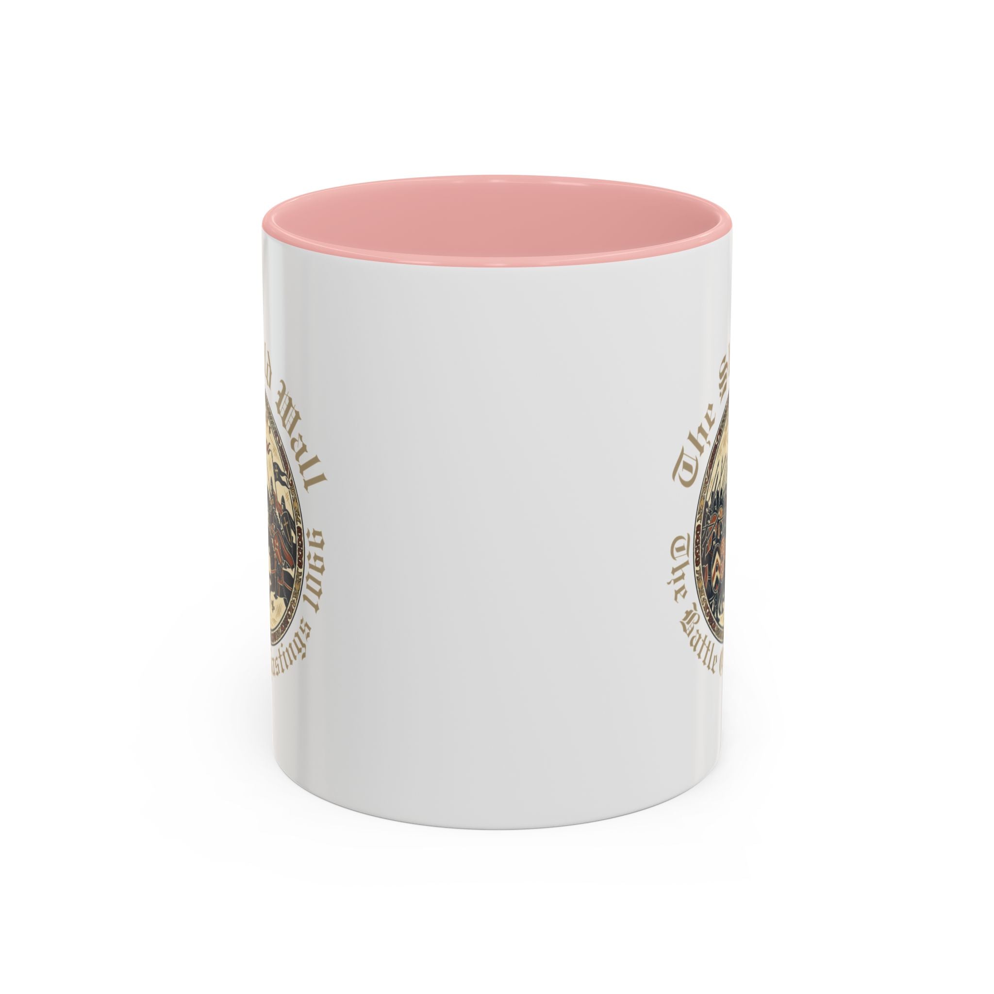 Shield Wall Accent Mug — The Battle of Hastings 1066 (Bayeux Tapestry Style)