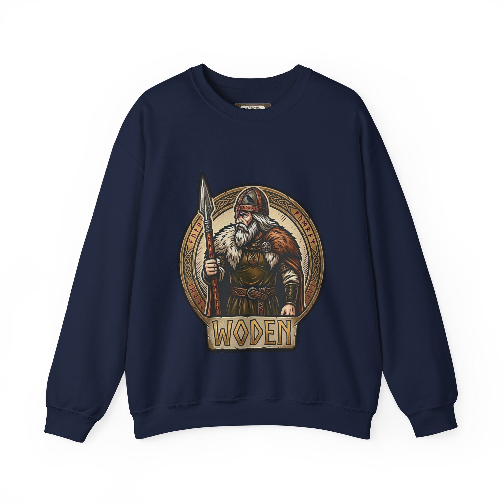 Woden Crewneck Sweatshirt | Unisex Anglo-Saxon Odin Mythology Sweater
