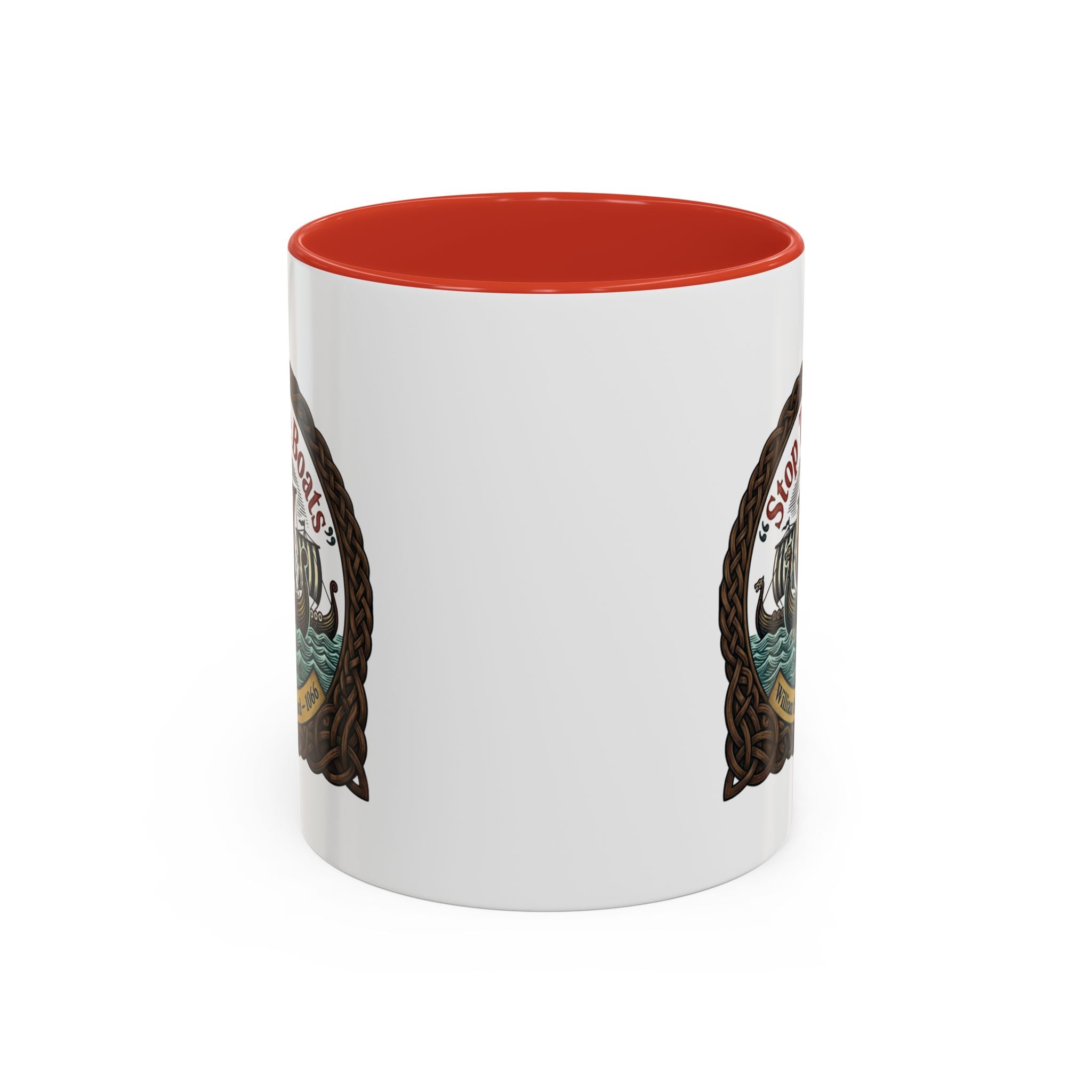 "Stop the Boats" Norman Protest Accent Coffee Mug — William the Bastard 1066 — 11oz