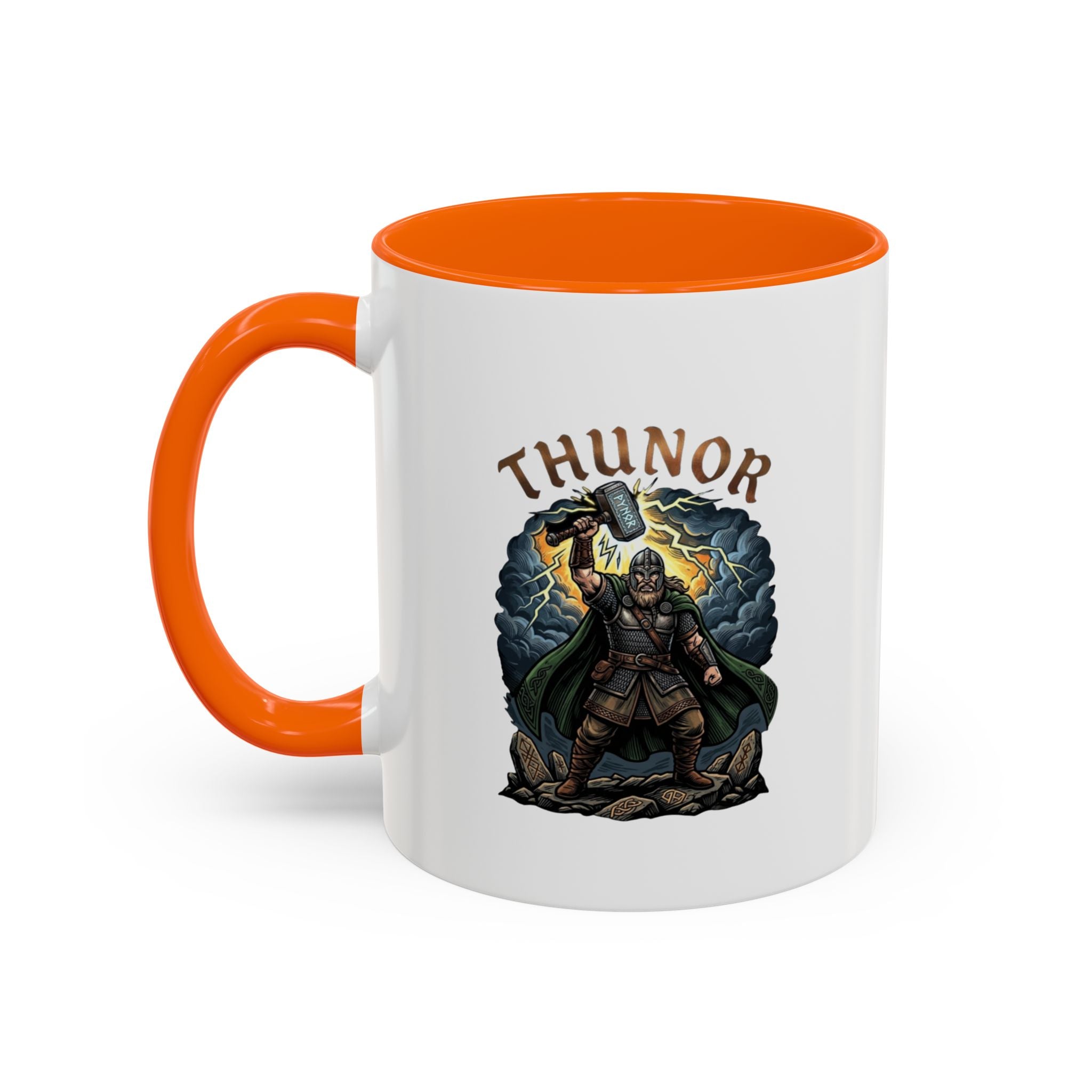 Thunor Hammer Coffee Mug — Anglo-Saxon God of Thunder | 11oz Accent Mug