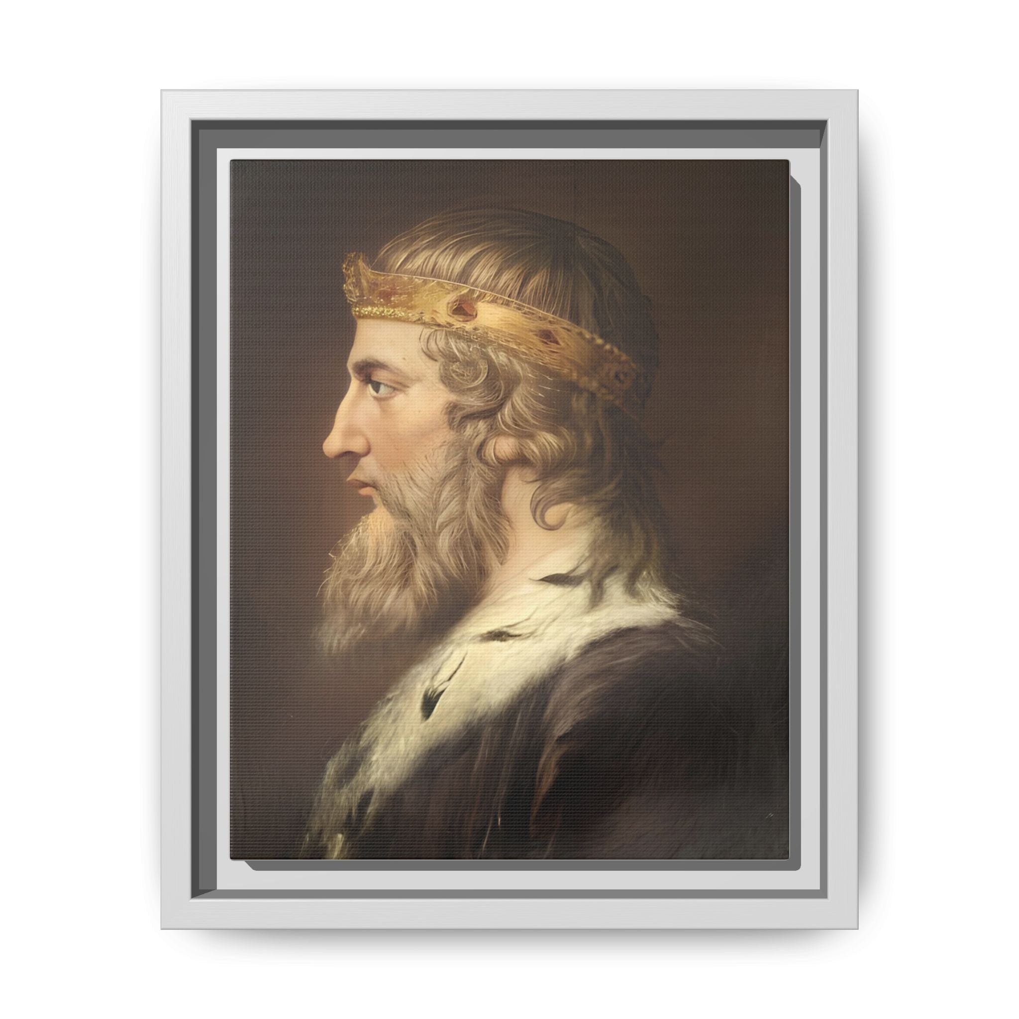 Alfred the Great Framed Canvas Print | 8×10" Matte Portrait Wall Art