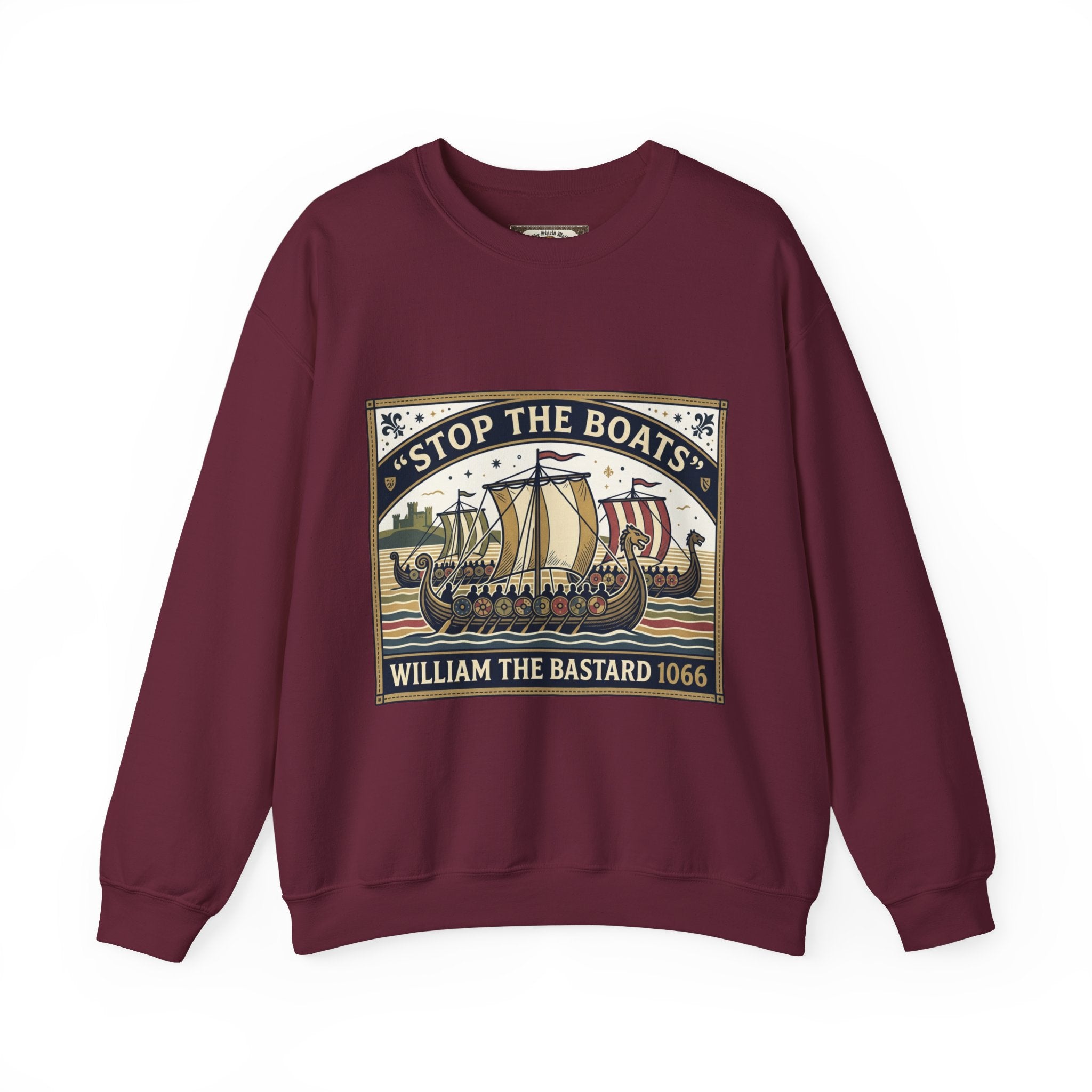 Stop the Boats — The Norman Conquest 1066 Crewneck Sweatshirt