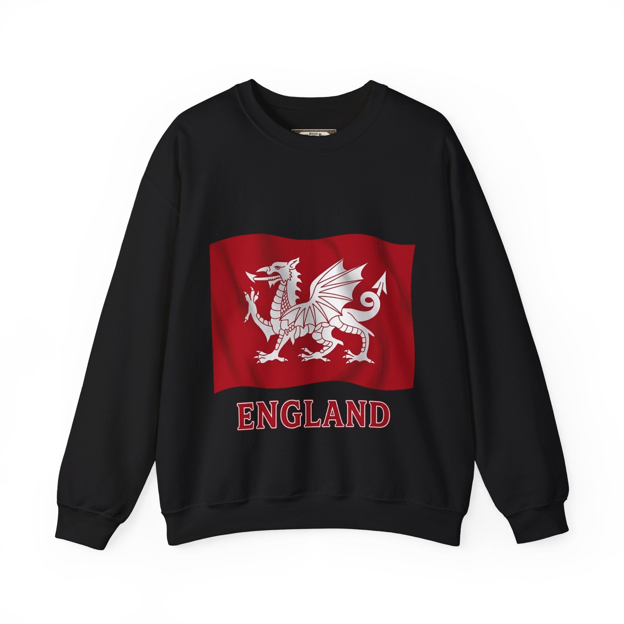 White Dragon England Sweatshirt | Unisex Anglo-Saxon Heritage Crewneck | English History Gift