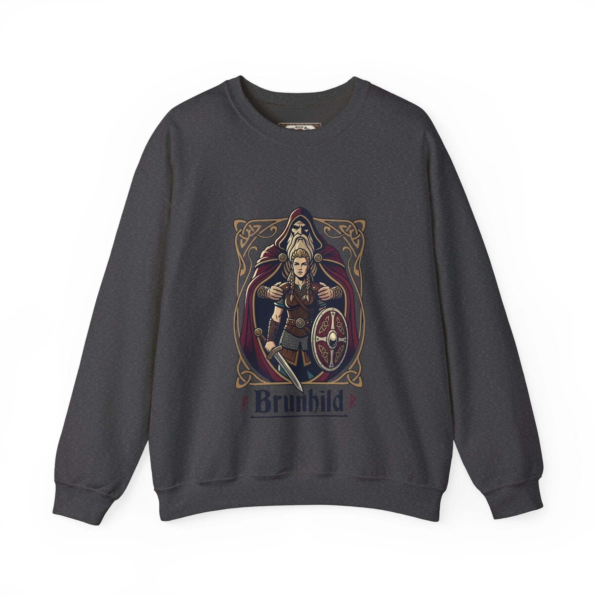Brunhild Shield Maiden Sweatshirt | Unisex Adult Norse Mythology Top