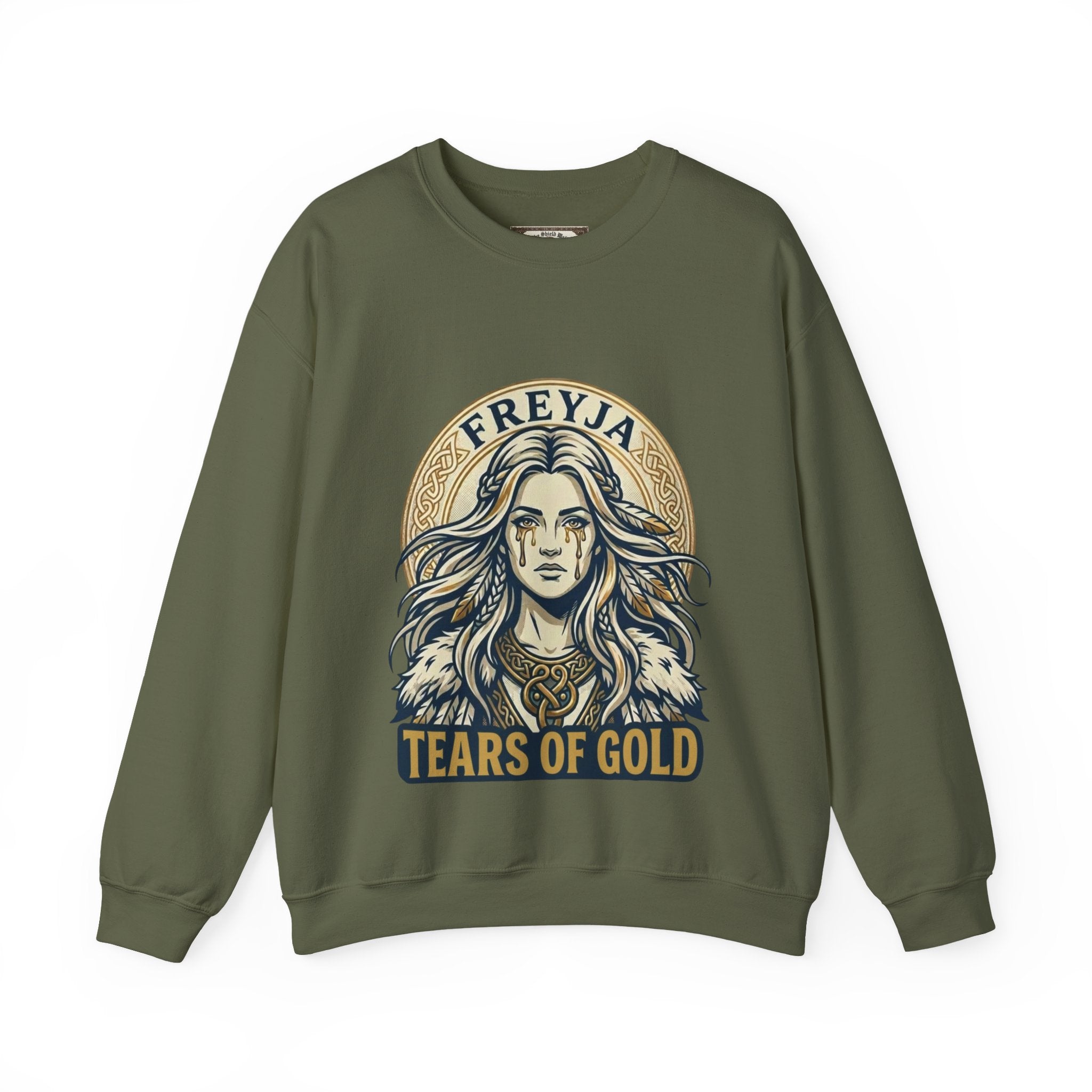Freyja Tears of Gold Unisex Norse Goddess Sweatshirt – Adult Viking Mythology Top