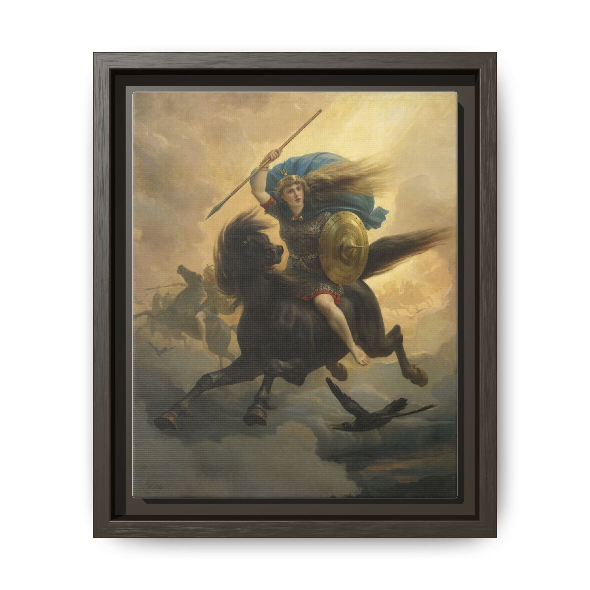 The Valkyrie by Peter Nicolai Arbo | 8×10" Framed Matte Canvas Print