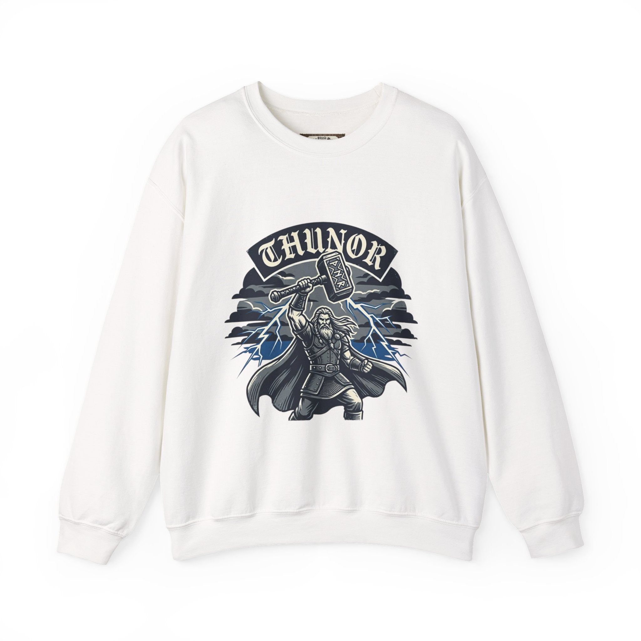 Thunor 'The Thunderer' Sweatshirt — Anglo-Saxon God of Thunder Design