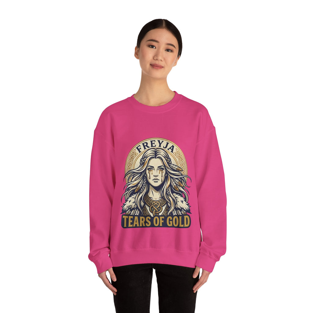 Freyja Tears of Gold Unisex Norse Goddess Sweatshirt – Adult Viking Mythology Top