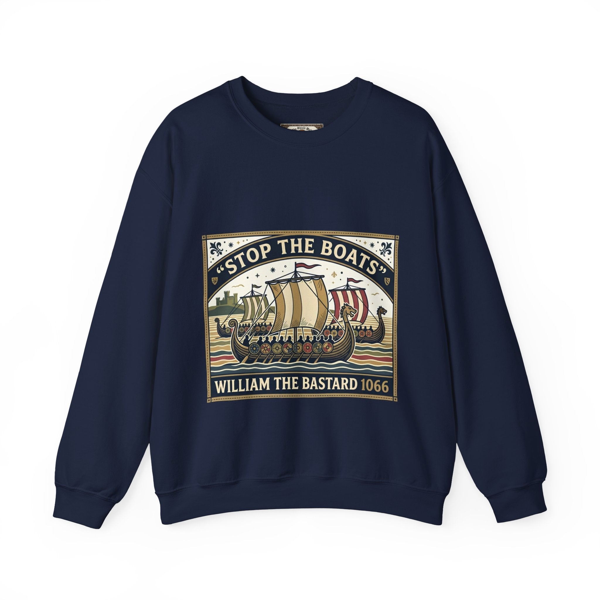 "Stop the Boats" Norman Conquest 1066 Crewneck Sweatshirt | English History