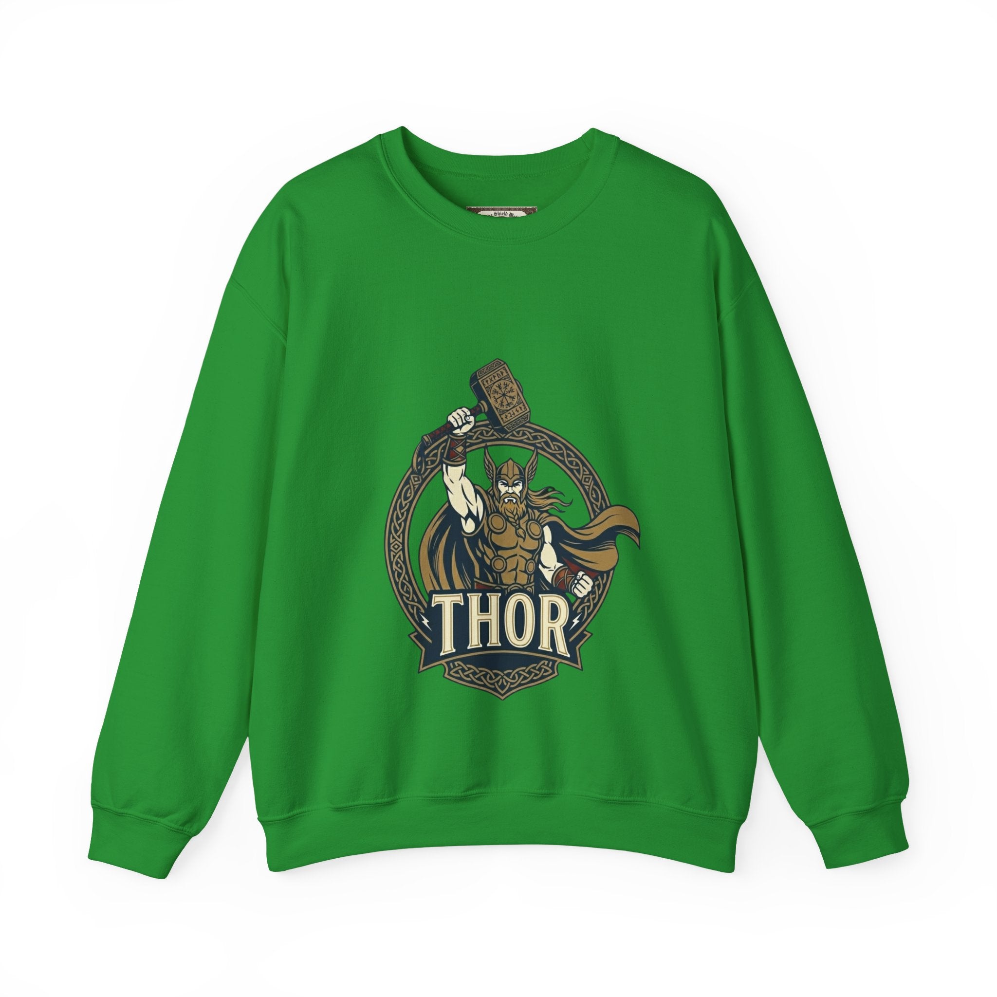 Thor Hammer Crewneck Sweatshirt | Unisex Norse Mythology Graphic Sweatshirt