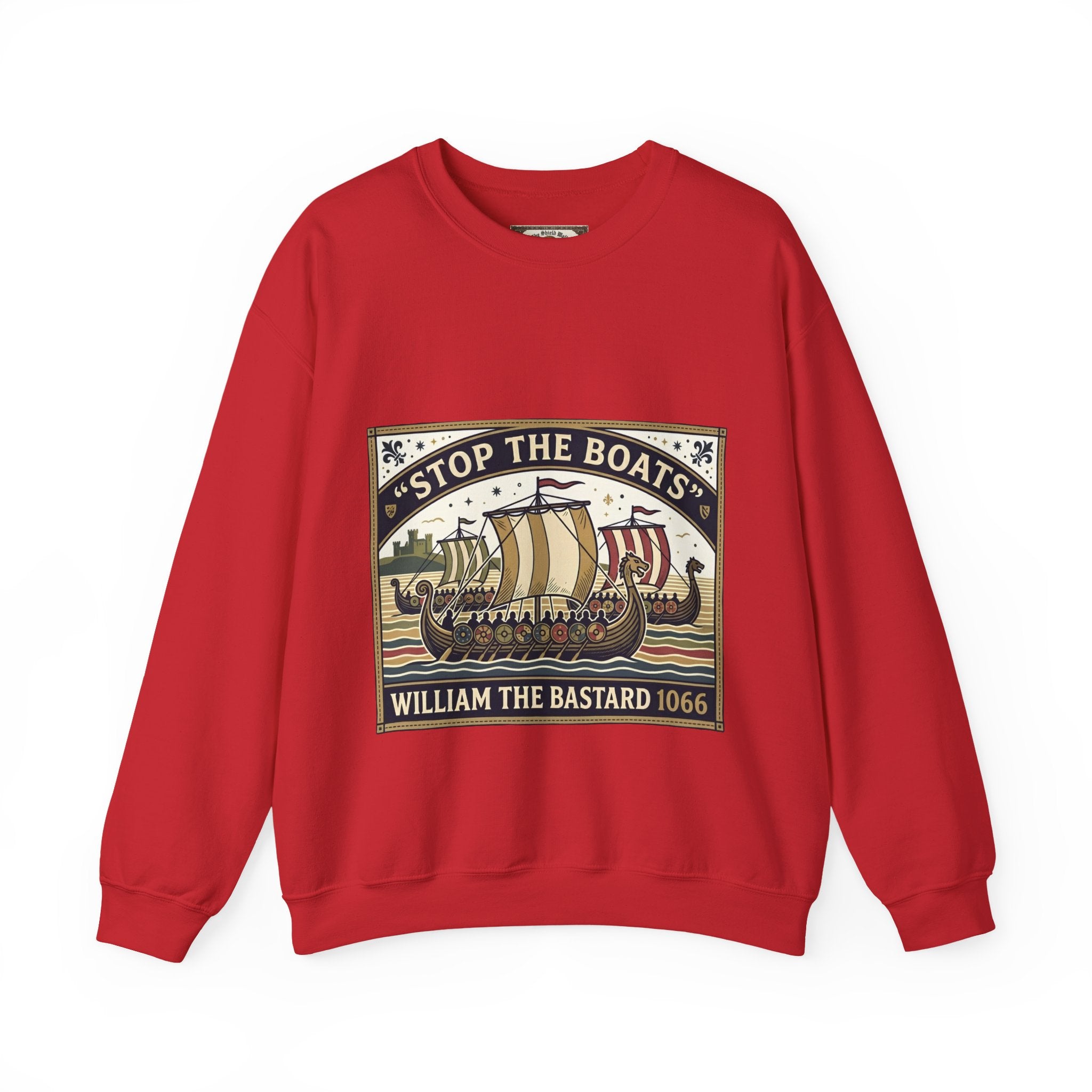"Stop the Boats" Norman Conquest 1066 Crewneck Sweatshirt | English History