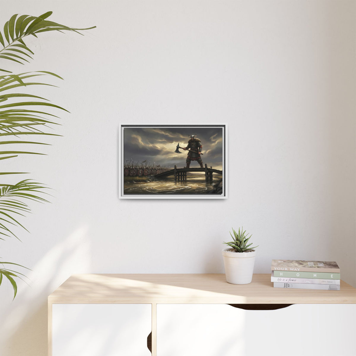The Lone Axeman of Stamford Bridge — Framed 1066 Viking Canvas Print | Heritage Clothing