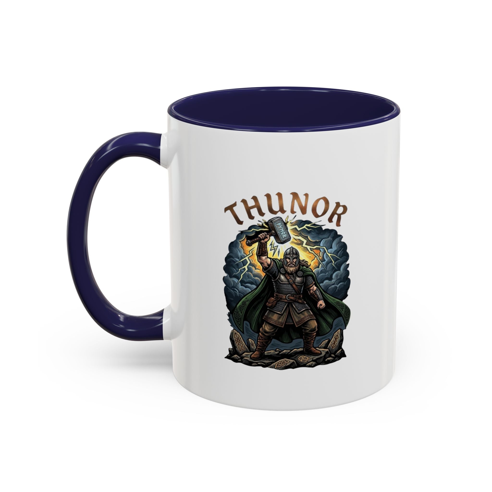 Thunor Hammer Coffee Mug — Anglo-Saxon God of Thunder | 11oz Accent Mug