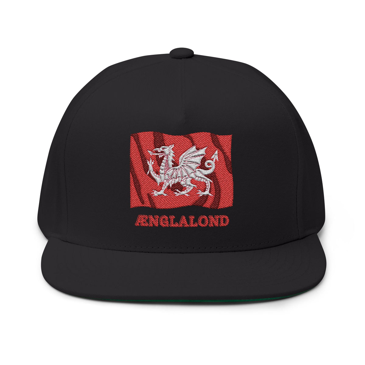 Ænglalond — White Dragon Wavy Flag Snapback Cap | Heritage Accessory