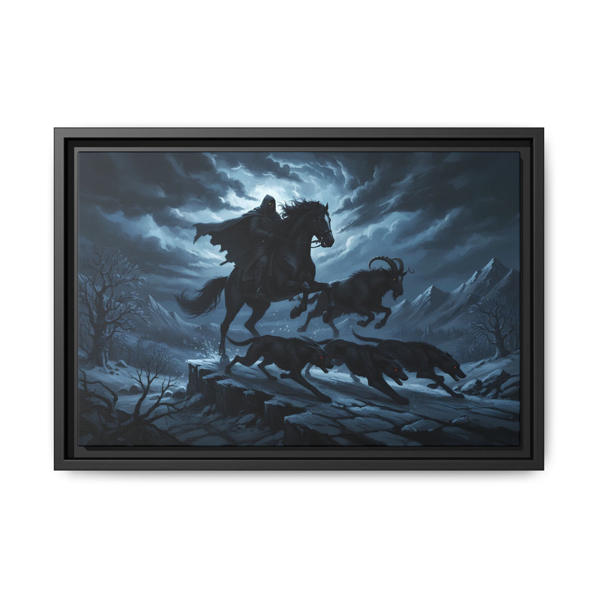 The Wild Hunt — Riders of the Storm Sky | Framed Canvas Print | Heritage Wall Art