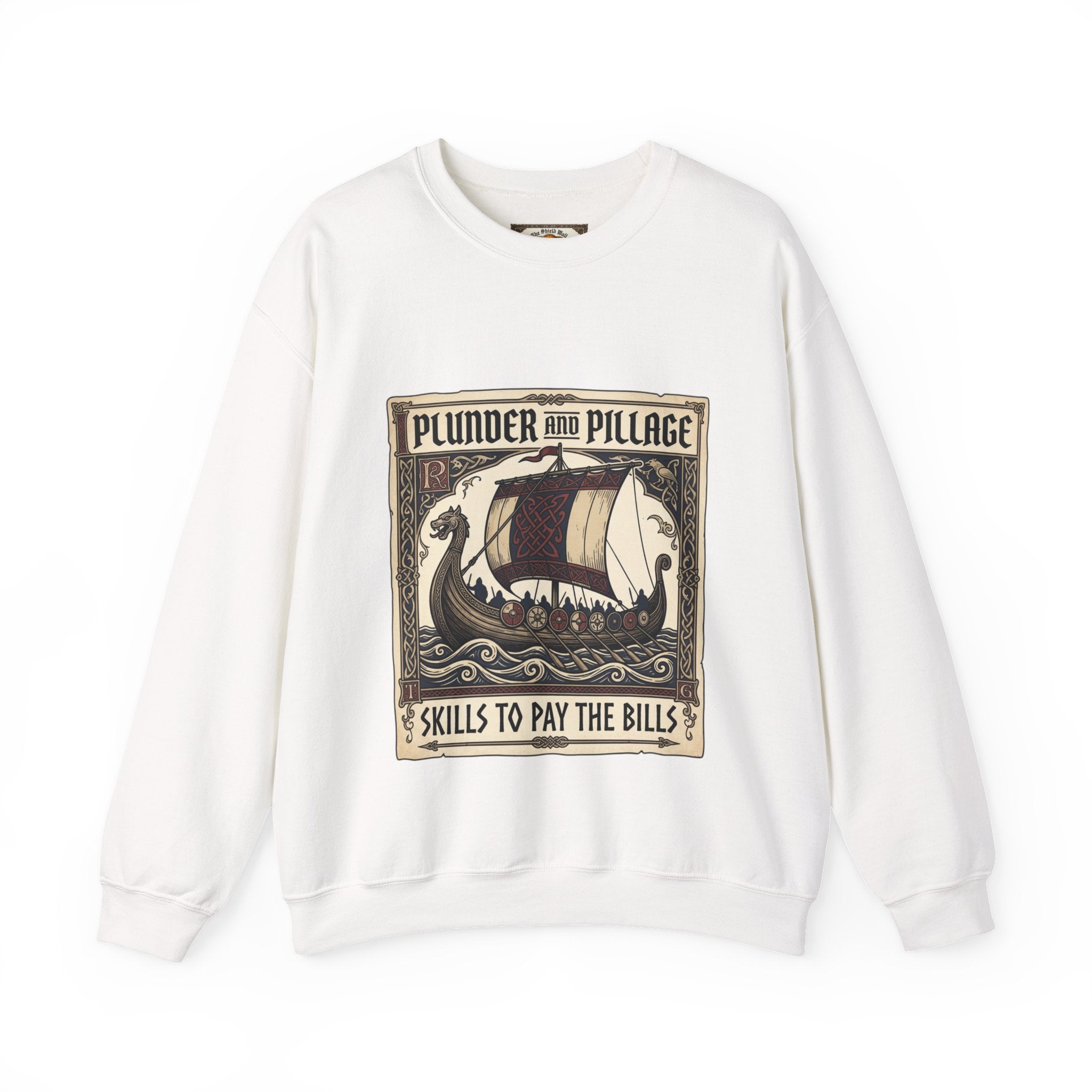 Viking Plunder & Pillage Crewneck Sweatshirt | Unisex Adult Norse Humour | S–2XL