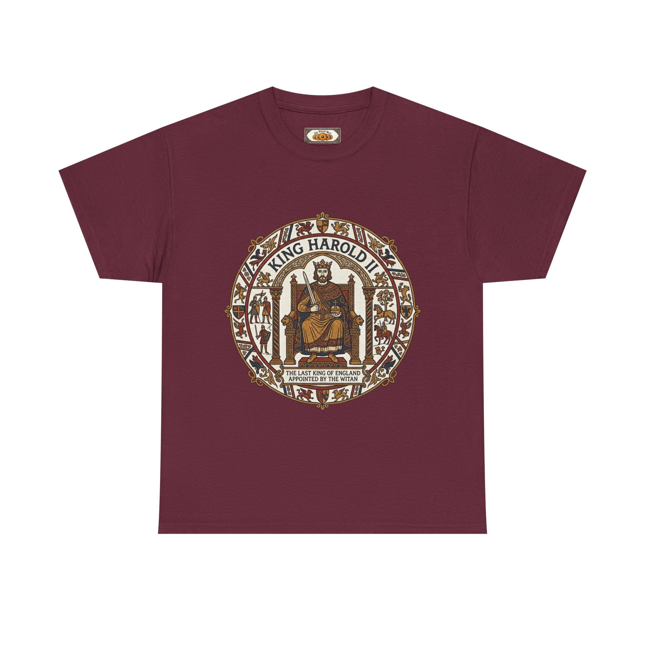 King Harold II T-Shirt | Unisex Adults Viking Anglo-Saxon History Tee | Battle of Hastings 1066