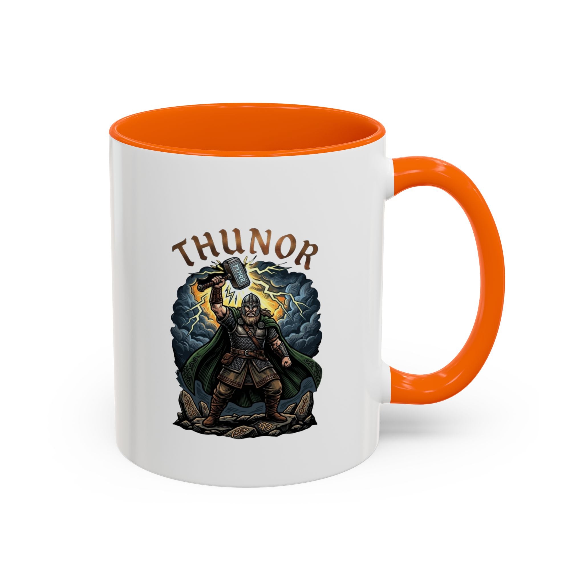 Thunor Hammer Coffee Mug — Anglo-Saxon God of Thunder | 11oz Accent Mug