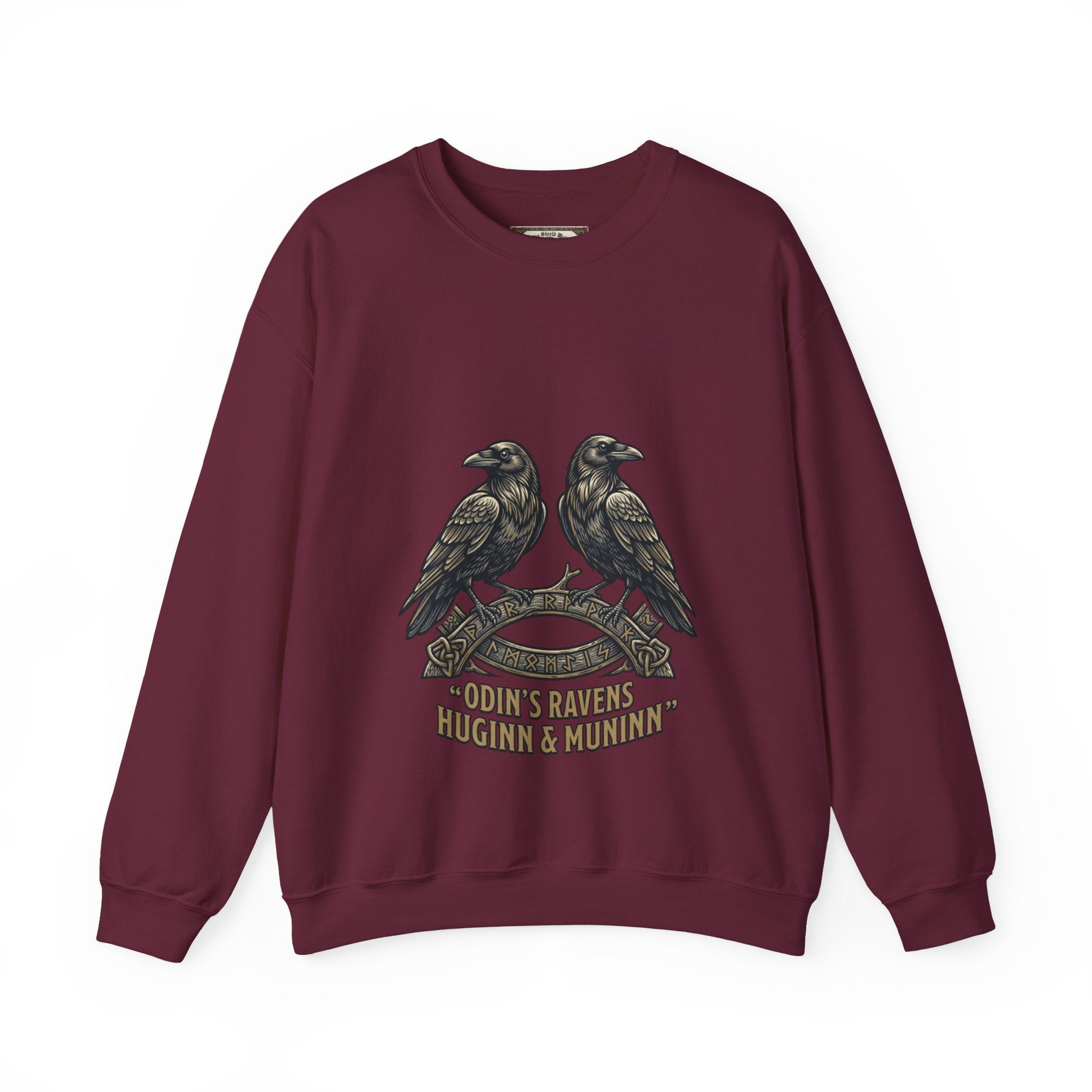 Odin's Ravens Huginn & Muninn Unisex Crewneck Sweatshirt — Norse Mythology Gift