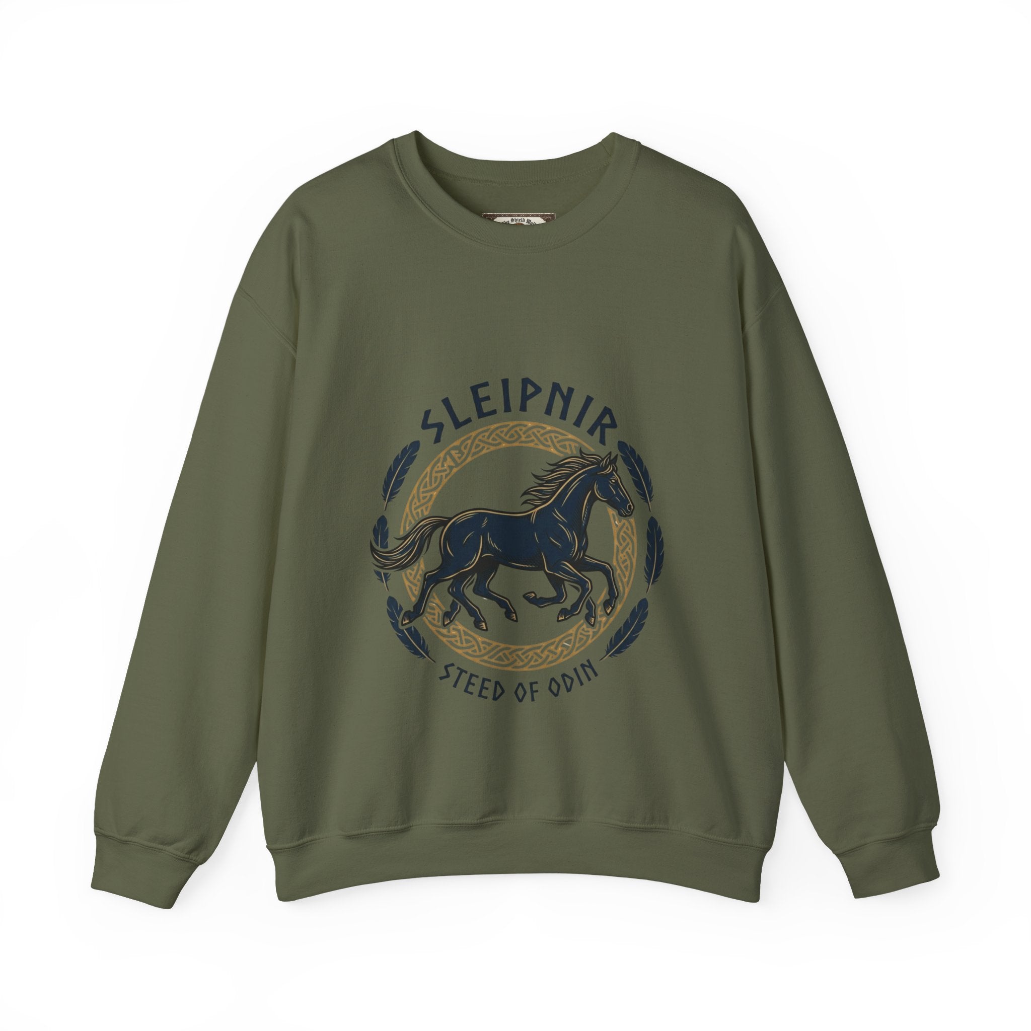 Sleipnir Sweatshirt | Unisex Viking Norse Mythology Crewneck | Wild Hunt Odin's Eight-Legged Horse