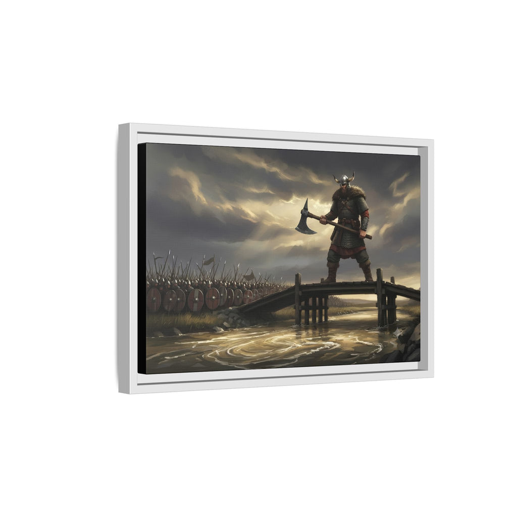 The Lone Axeman of Stamford Bridge — Framed 1066 Viking Canvas Print | Heritage Clothing