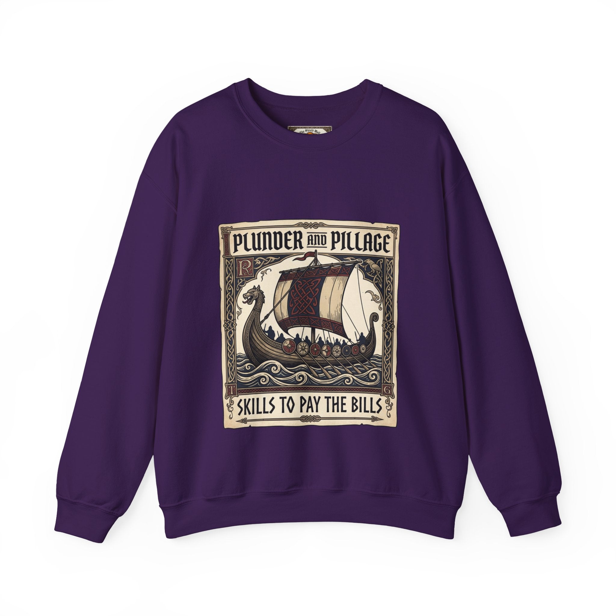 Viking Plunder & Pillage Crewneck Sweatshirt | Unisex Adult Norse Humour | S–2XL