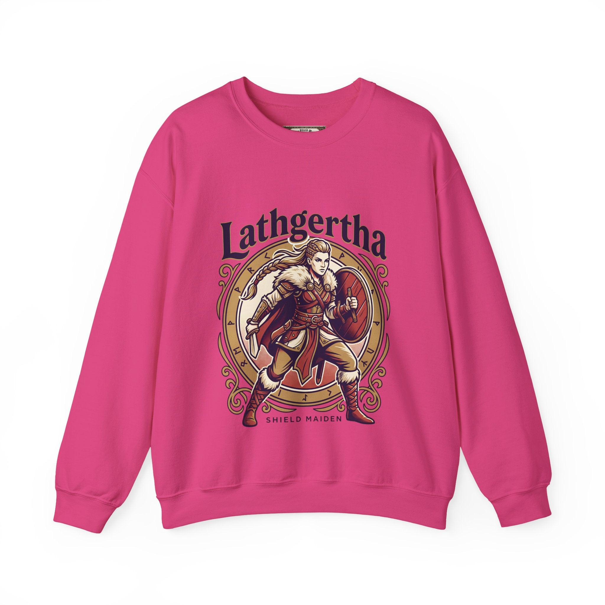 Viking Lathgertha Shield Maiden Sweatshirt | Unisex Adult Norse Crewneck
