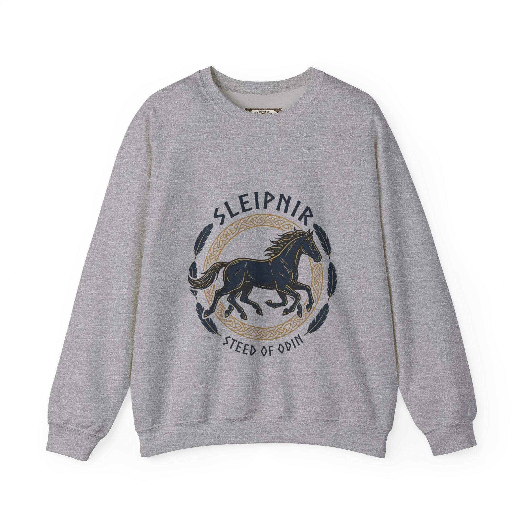 Sleipnir Sweatshirt | Unisex Viking Norse Mythology Crewneck | Wild Hunt Odin's Eight-Legged Horse