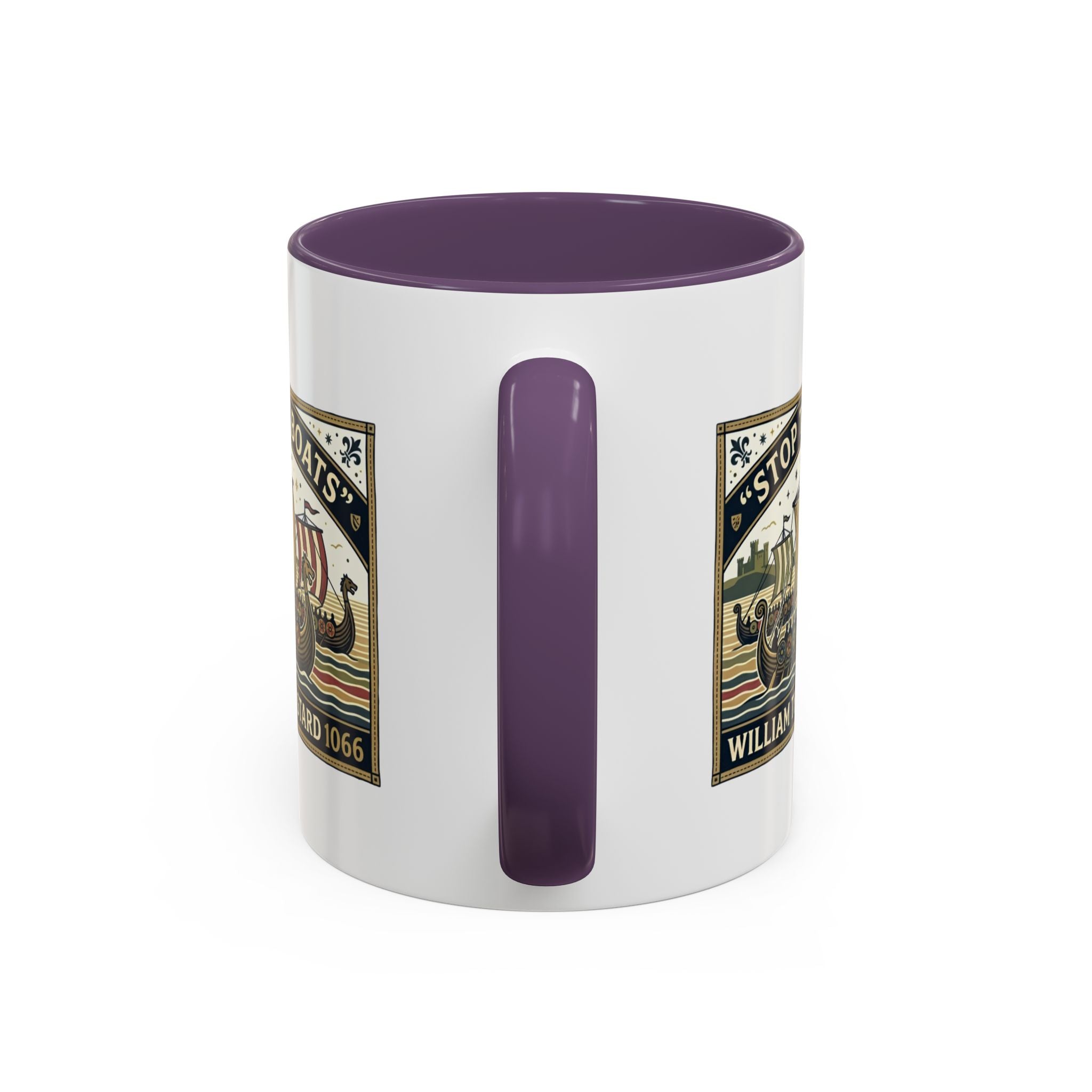 "Stop the Boats" Norman Protest Accent Coffee Mug — William the Bastard 1066 — 11oz