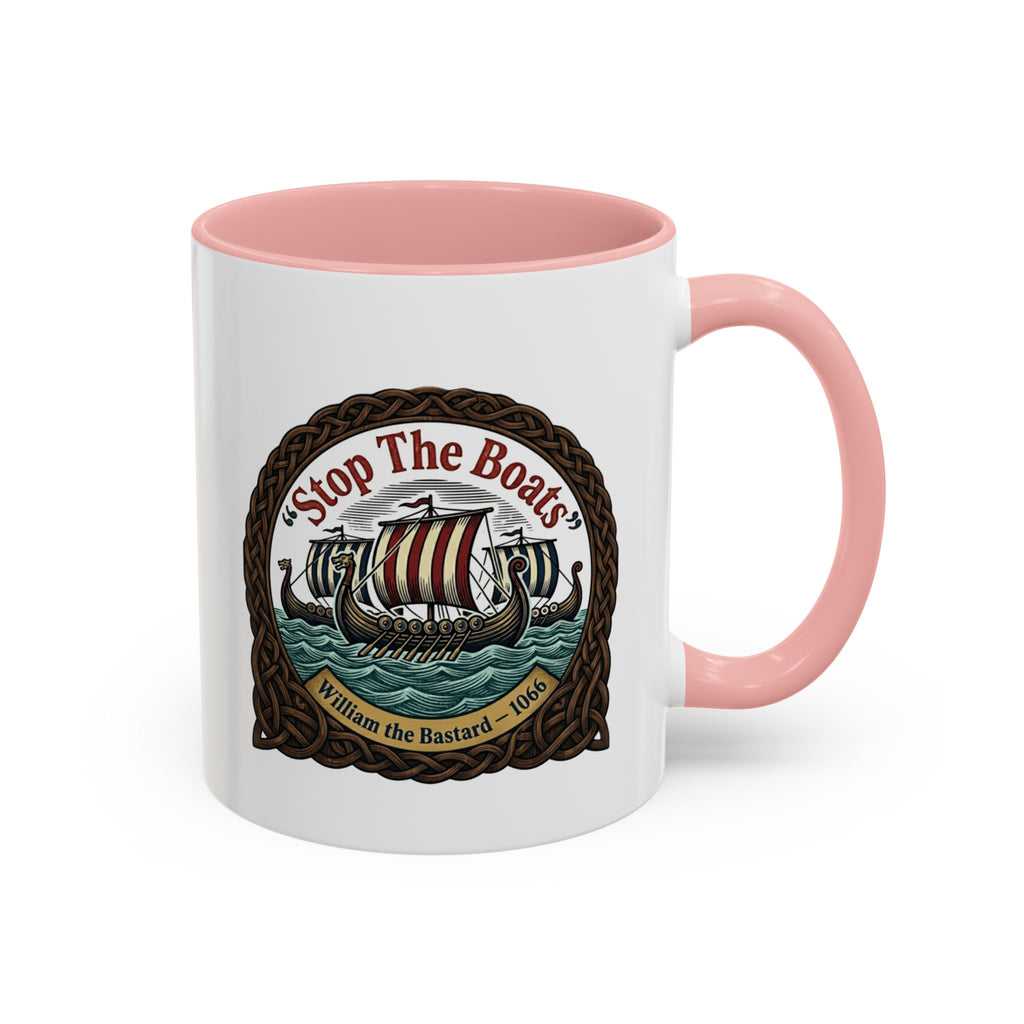 "Stop the Boats" Norman Protest Accent Coffee Mug — William the Bastard 1066 — 11oz