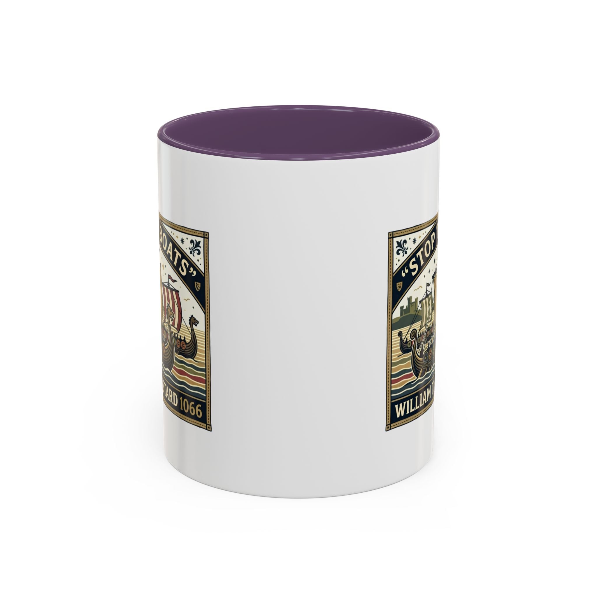 "Stop the Boats" Norman Protest Accent Coffee Mug — William the Bastard 1066 — 11oz