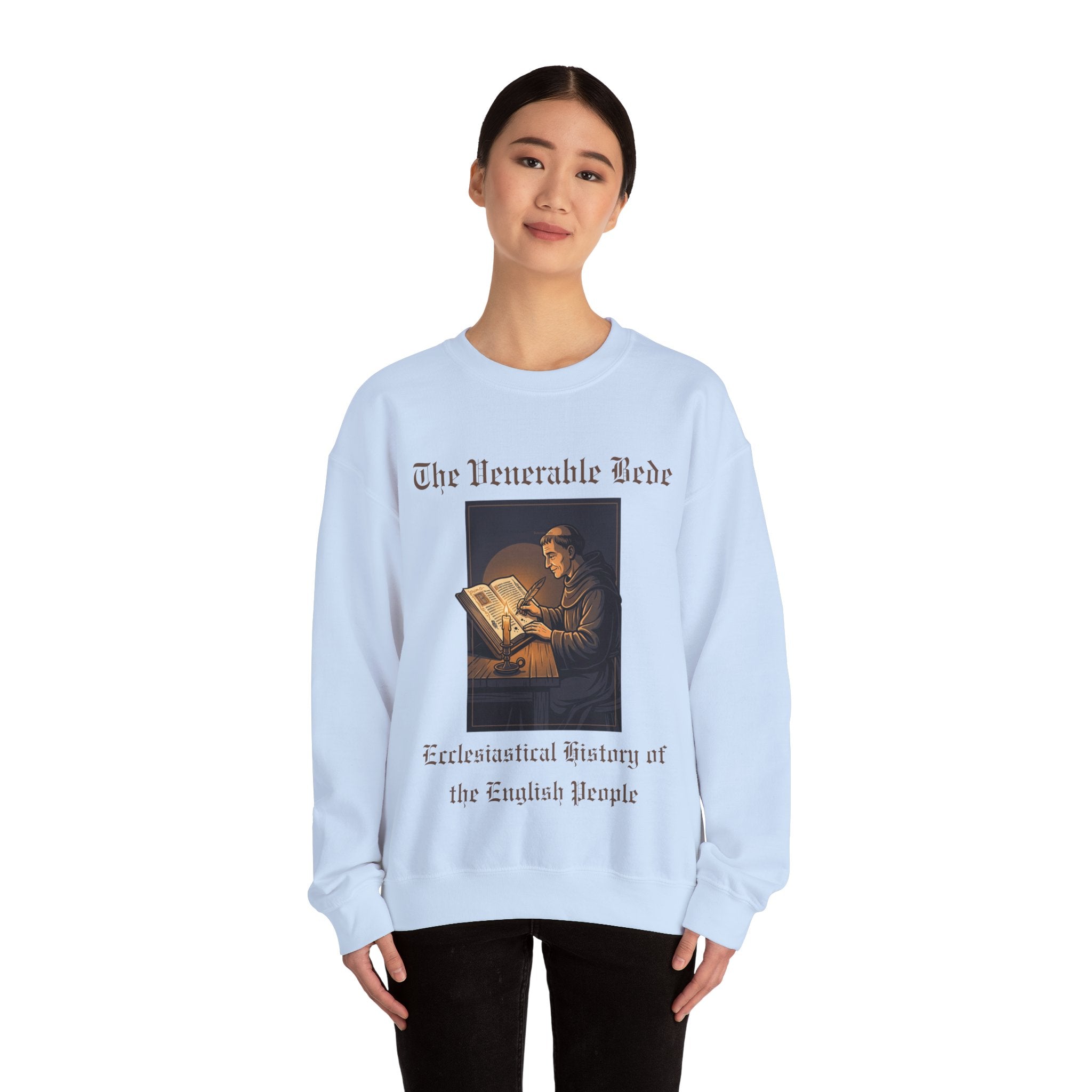 The Venerable Bede Sweatshirt | Unisex Anglo-Saxon Scholar History Crewneck for Adults